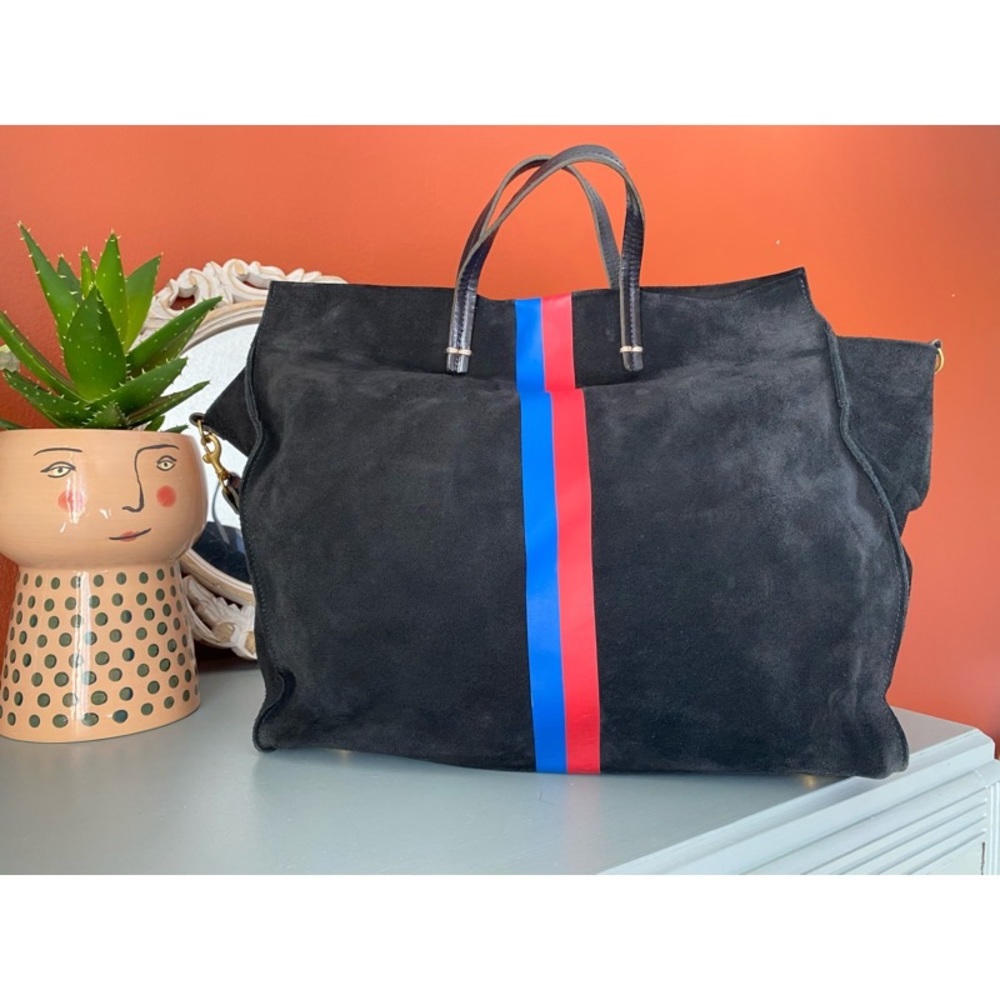 ✨Sold ✨ CLARE V. Simple Stripe Suede Tote - Picture 7 of 16